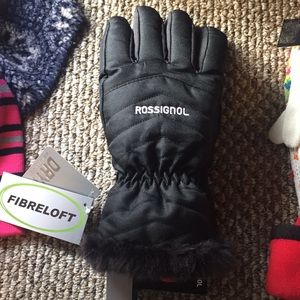 Women's Rossignol Ski Gloves - Large - Fur Cuff